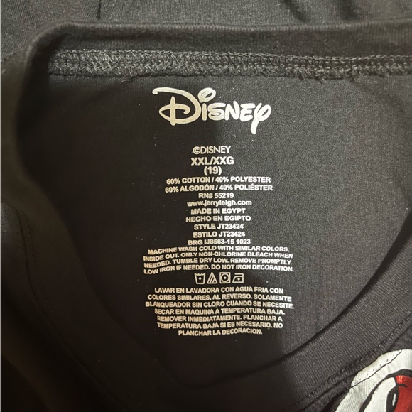 Disney Minnie Mouse Black Short Sleeve T-Shirt - Picture 2 of 4